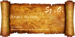 Szuhi Olivér névjegykártya
